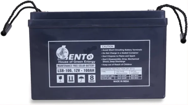 Lento 100AH 12V 1.2kWh Sealed Maintenance-free VLRA Battery