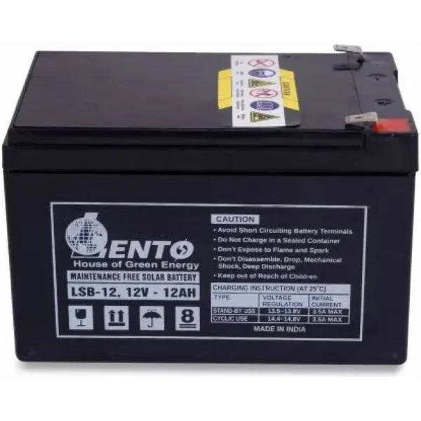 Lento 12AH 12V 144Wh Sealed Maintenance Free VLRA Battery