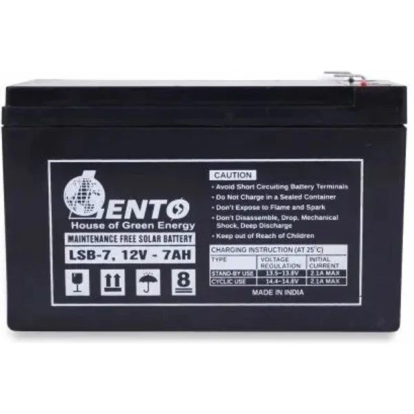 Lento 7AH 12V 84Wh Sealed Maintenance Free VLRA Battery