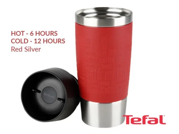 TEFAL Thermal Travel Mug 0.5 liter, Red Silver – K3084214 - Image 2