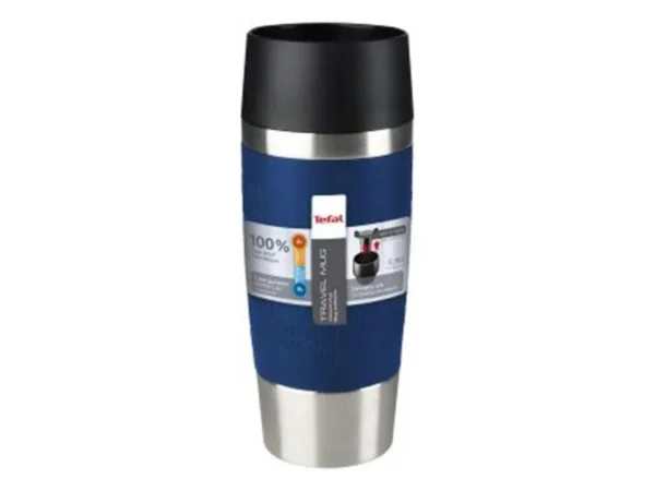 TEFAL Thermal Travel Mug 0.36 L, Blue Silver – K3082114